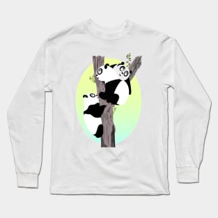 Pandas in a tree Long Sleeve T-Shirt